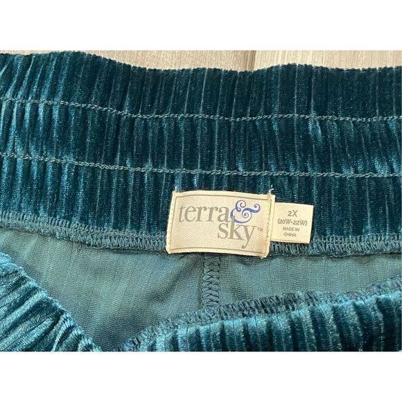 Terra & Sky green wide leg pants size 2X - Picture 8 of 10